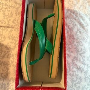New Kelly & Katie Briar Palm Green Women's Sandal Flip Flop Slipper 8 1/2